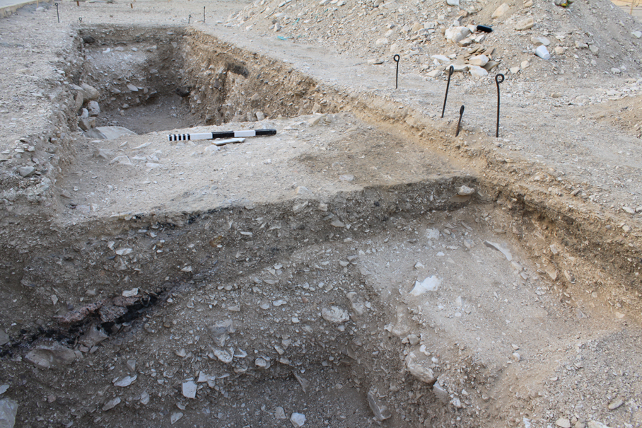 Excavation in the Lower Courtyard of the Temple - S.1/12-Exc.2013-B.1, photo by D. F. Wieczorek